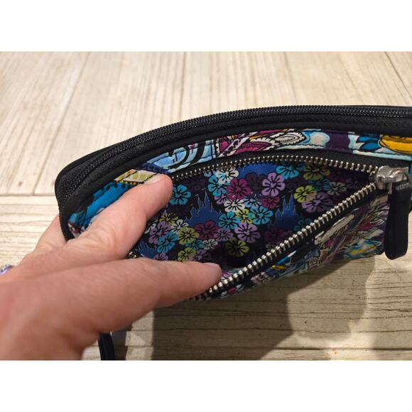 Vera Bradley Disney Crossbody Wallet Wristlet Multicolor Paisley - Picture 10 of 10
